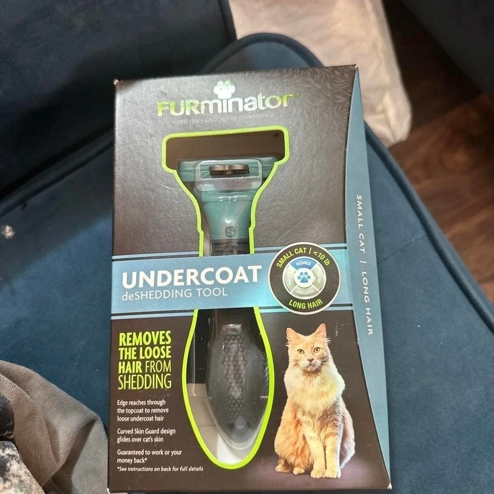 FURminator Undercoat deShedding Tool Small Long Hair Cats Grooming Brush New